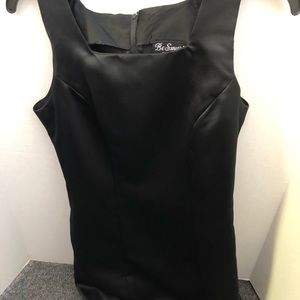 Little satin black dress.